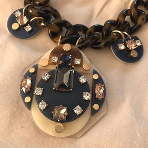 J Crew Lucite and Crystal necklace NWT